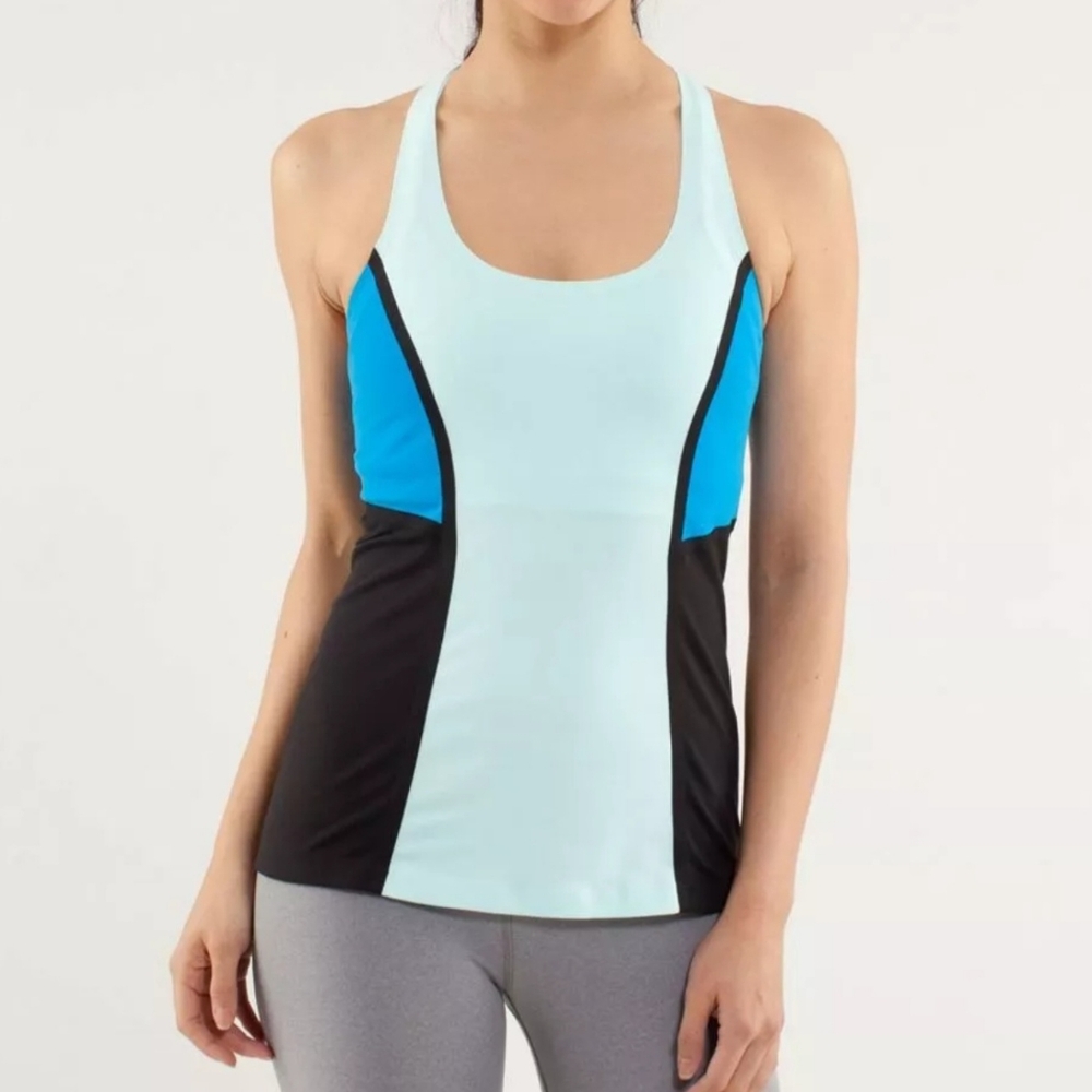 LULULEMON Cool Racerback Surf Bonded Tank Top 0
